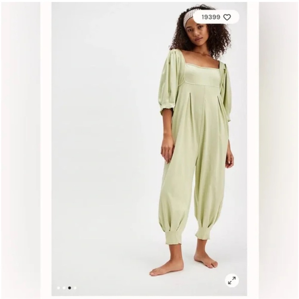Free People Lotta Love Romper Sz Small NWT Aloe Wash